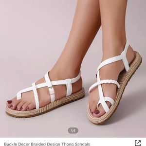 Purchased from SHEIN size 7.5 EURO 39 white sandals